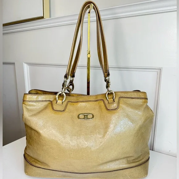 CELINE Vintage Patent Tote Bag Leather - Picture 2 of 9